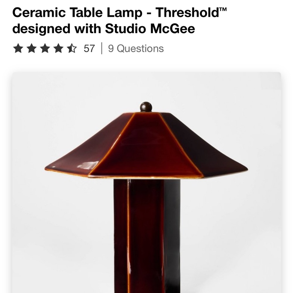 Studio Mcgee x Threshold Ceramic Lamp Fall 2025